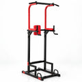 Adjustable Power Tower with Knee Raise Backrest, Dip Handles and Push-Up Base