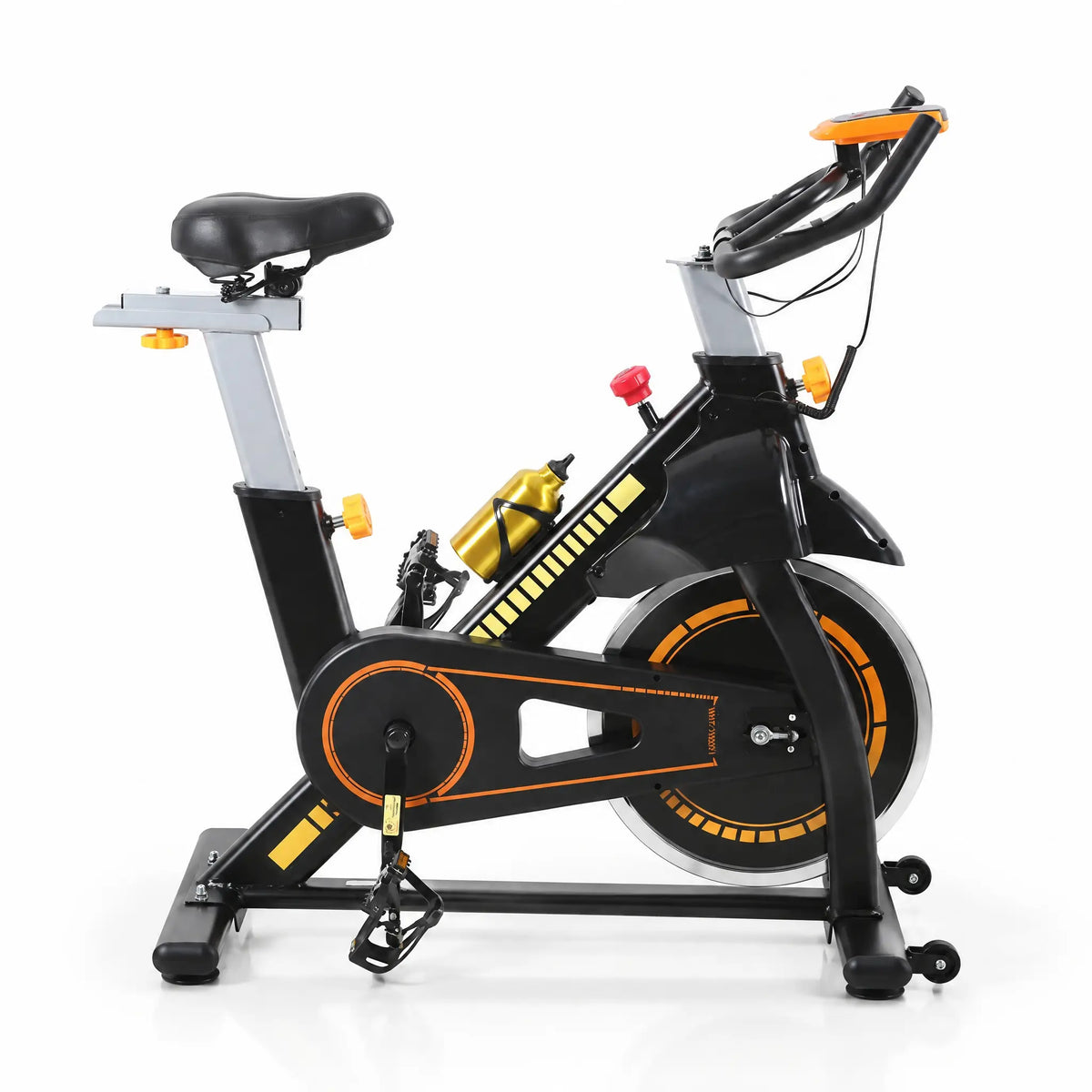 Black Spin Bike with 13 kg Flywheel, Magnetic Resistance and Bottle Holders