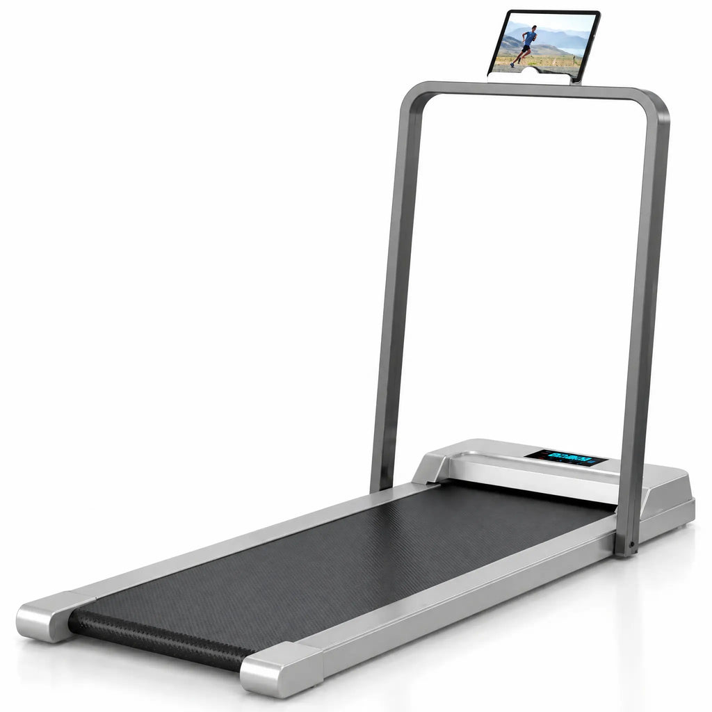 Foldable Under-Desk Walking Pad with Handrail and Tablet Holder