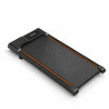Foldable Under-Desk Walking Pad with LED Display and Remote Control, Black and Orange