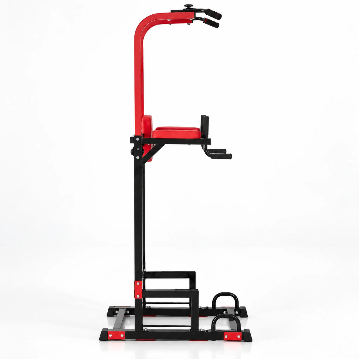 Adjustable Power Tower with Knee Raise Backrest, Dip Handles and Push-Up Base