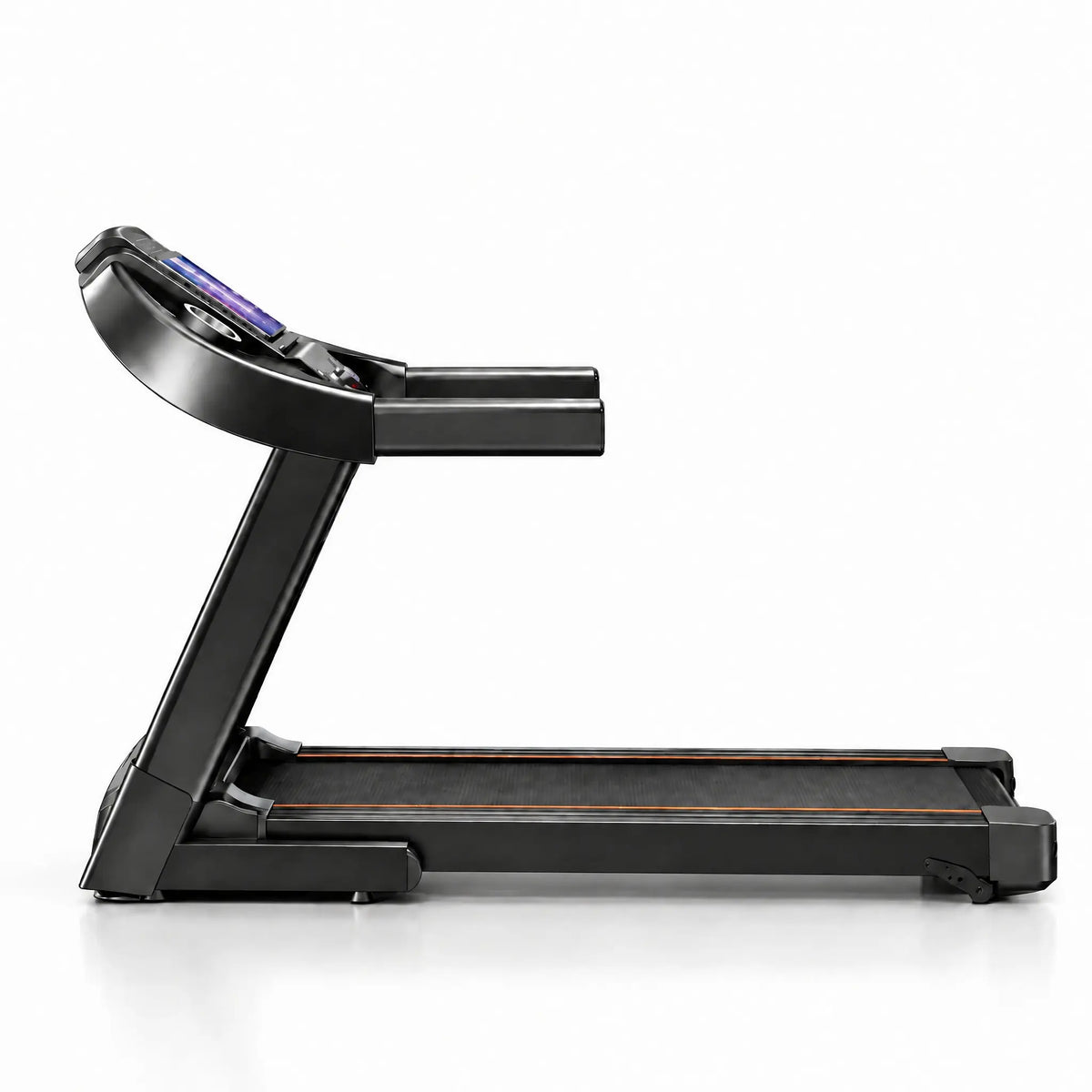 Foldable Electric Treadmill with Large Display, Incline and Cup Holders