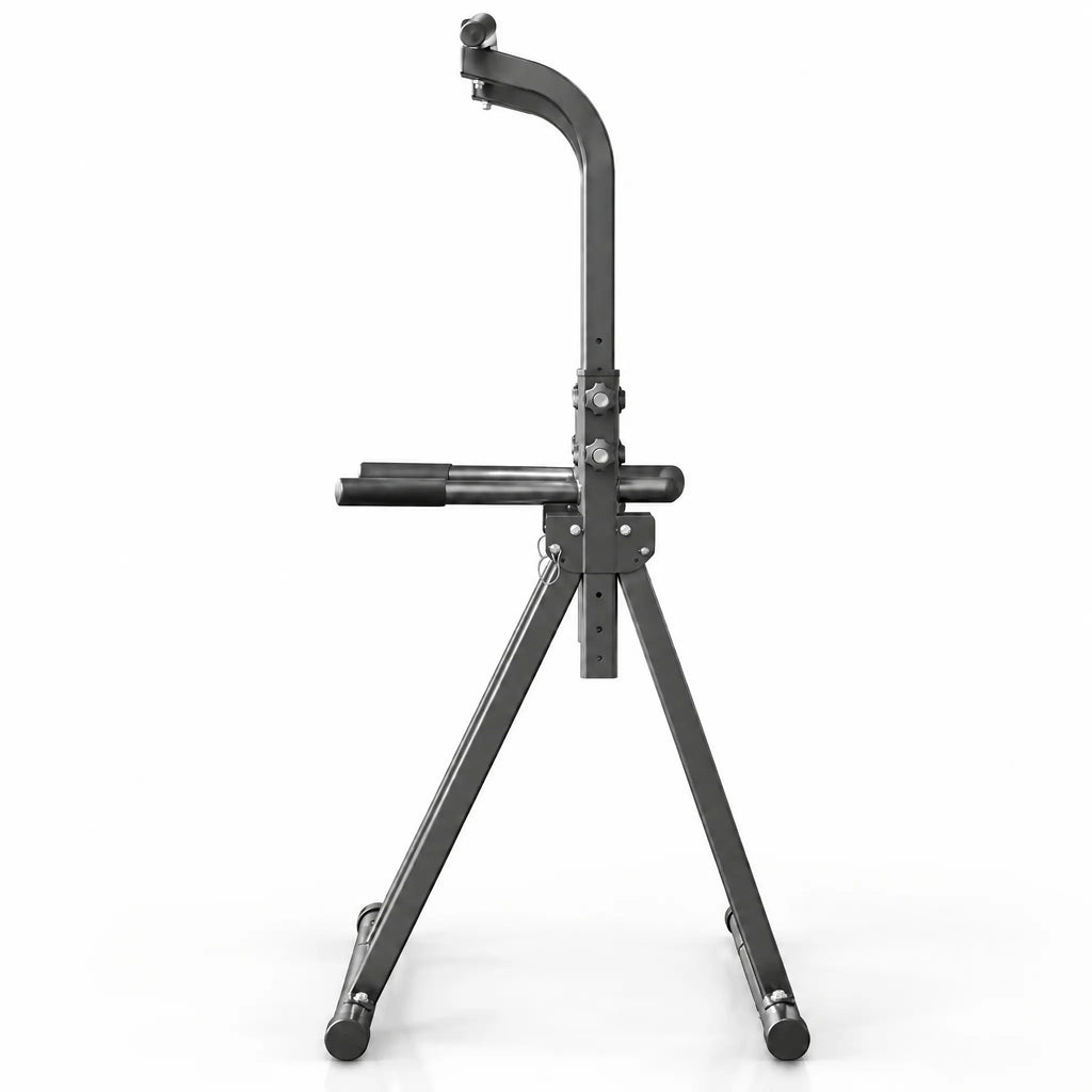 Foldable Free-Standing Pull-Up Station with Adjustable Height and Optional Armrests