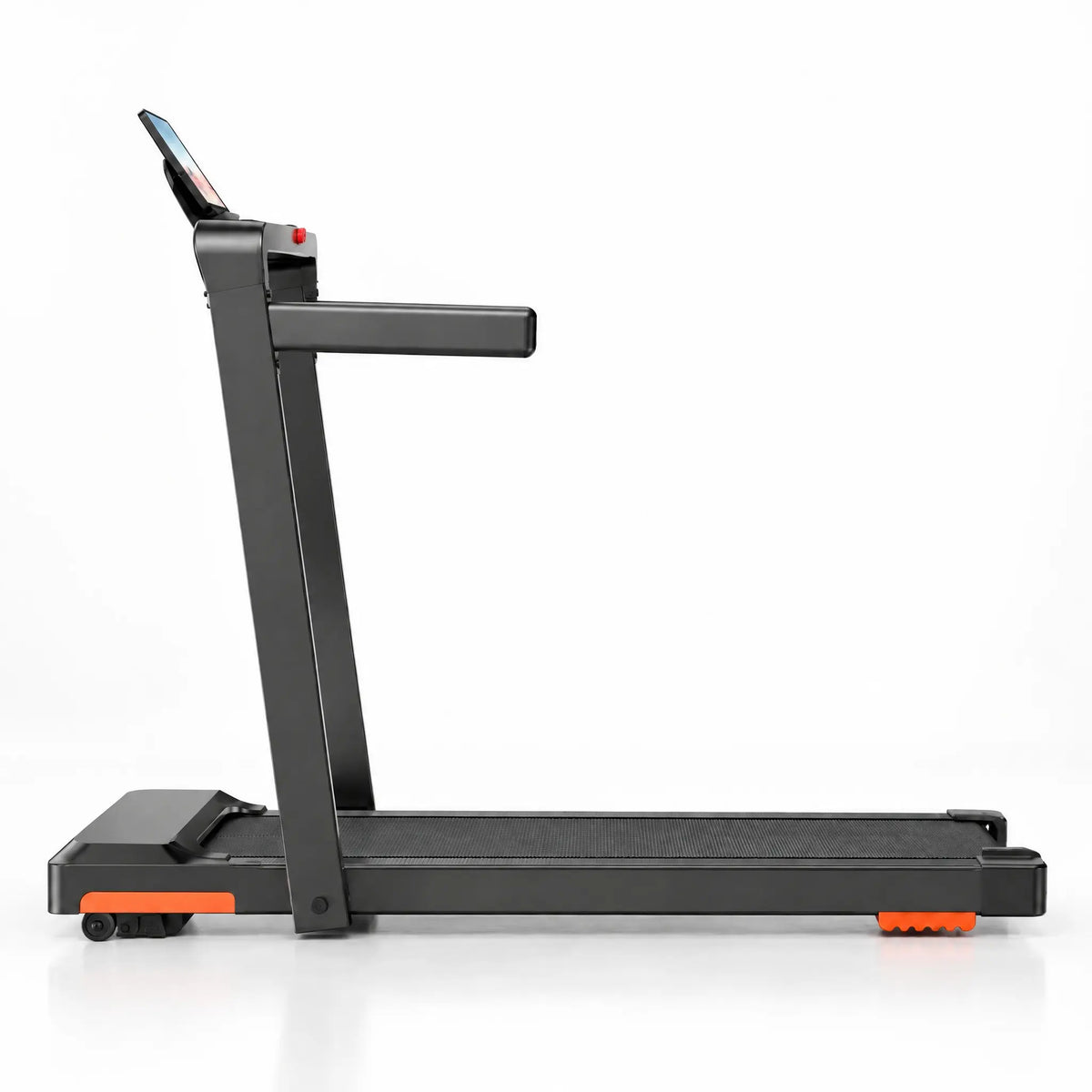 Foldable Home Treadmill with Handrails, Touch LED Display and Tablet Holder