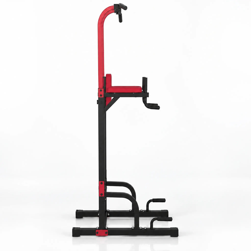 Steel Power Tower with Pull-Up Bar, Padded Dip Arms and Knee Raise Backrest