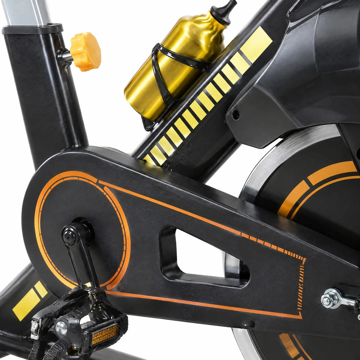 Black Spin Bike with 13 kg Flywheel, Magnetic Resistance and Bottle Holders