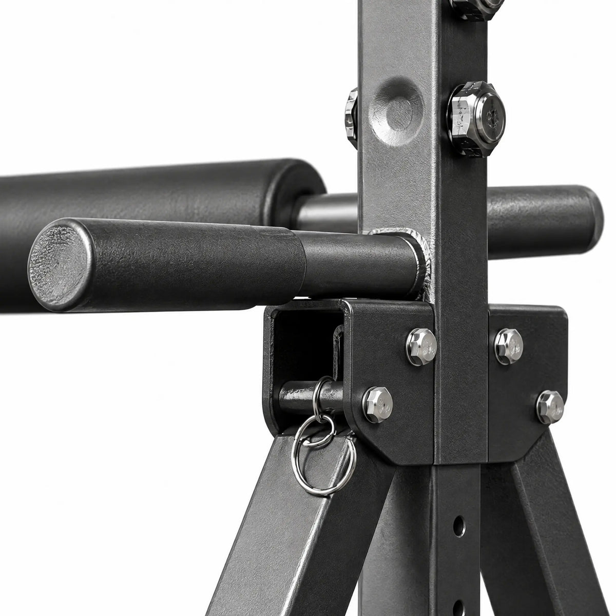 Foldable Free-Standing Pull-Up Station with Adjustable Height and Optional Armrests