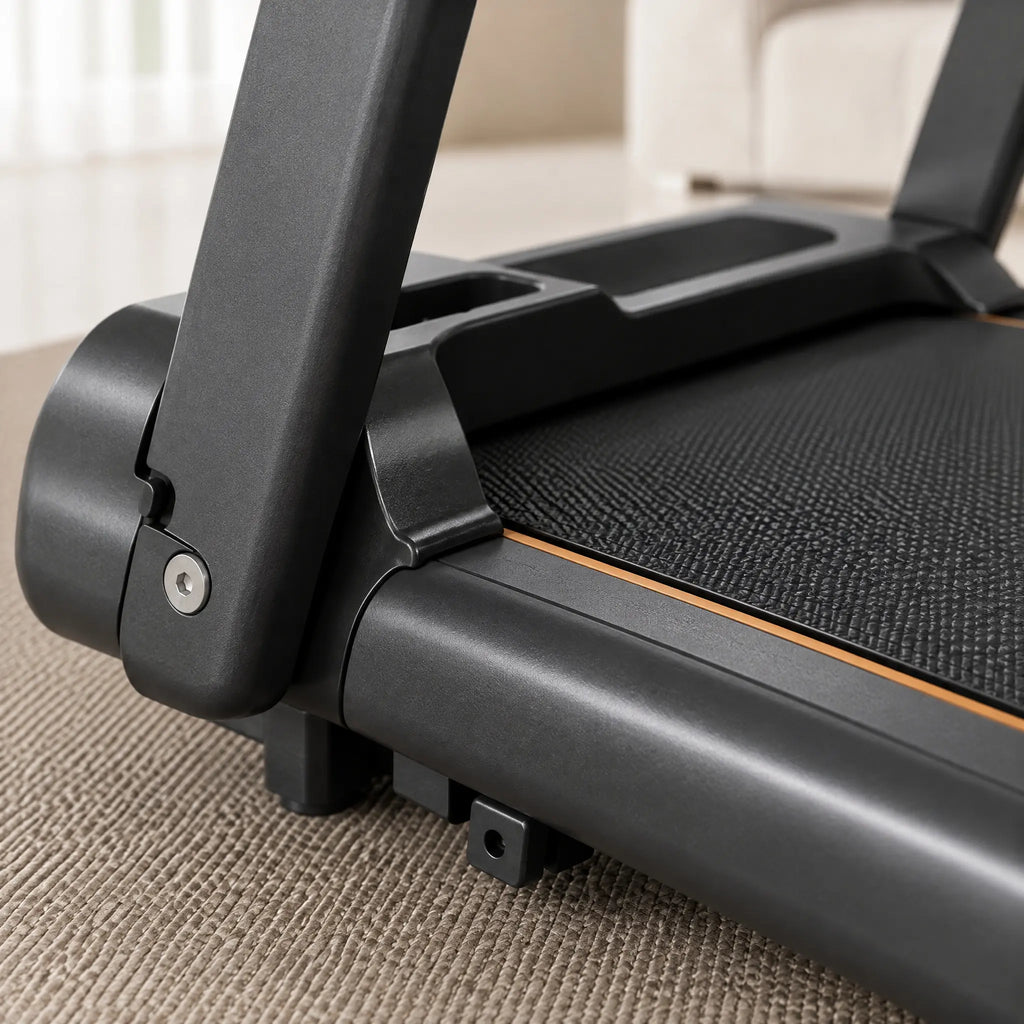 Foldable Home Treadmill with LED Console and Handrails