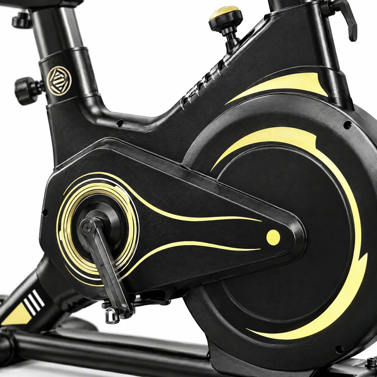 Magnetic Spin Bike with 5 kg Covered Flywheel, Push-to-Stop Knob and Tablet Holder