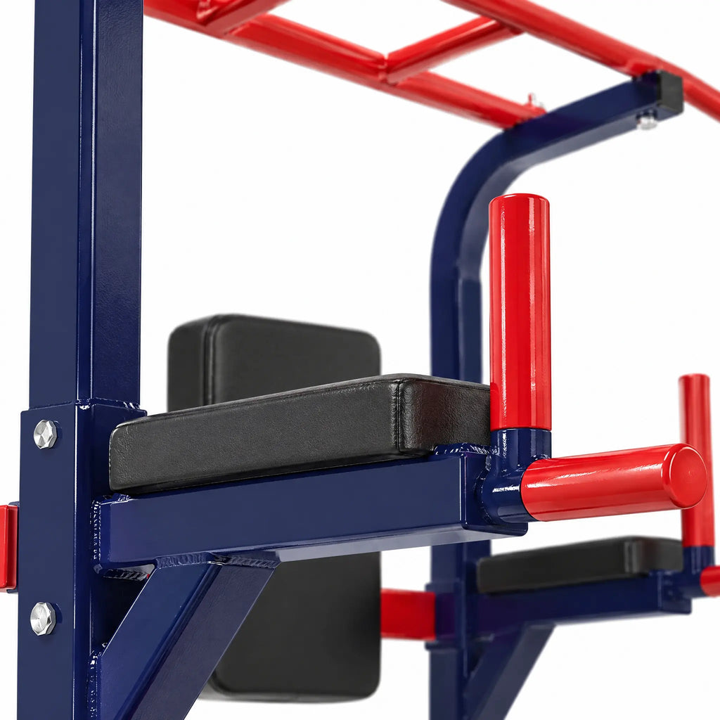 Power Tower with Multi-Grip Pull-Up Bar and Padded Dip Arms
