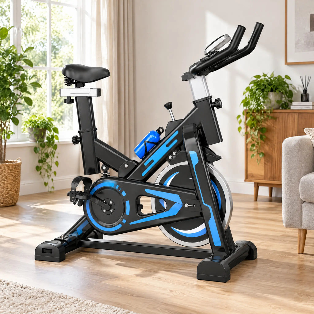 Spin Bike with 6 kg Flywheel, Bottle Holder and LCD Display