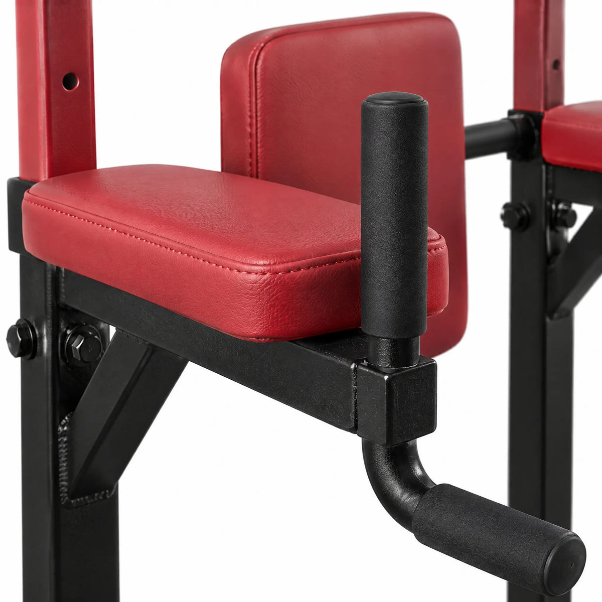 Steel Power Tower with Pull-Up Bar, Padded Dip Arms and Knee Raise Backrest