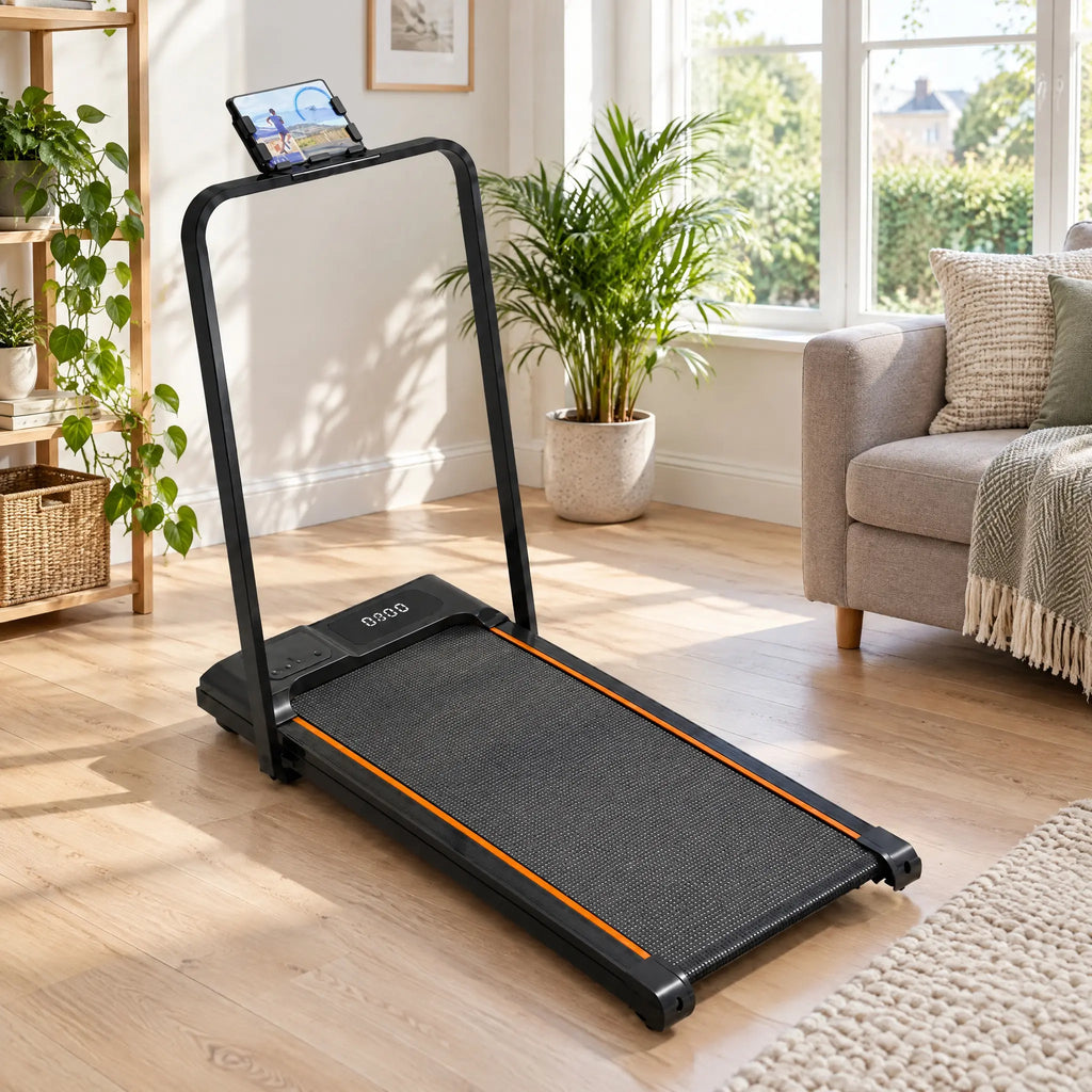 Mini Foldable Walking Pad with Handrail, Phone Holder and Remote Control