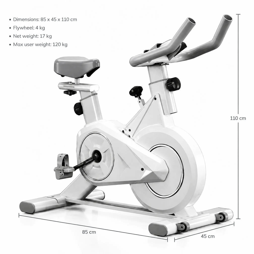 Compact Magnetic Spin Bike with 4 kg Flywheel and LCD Display