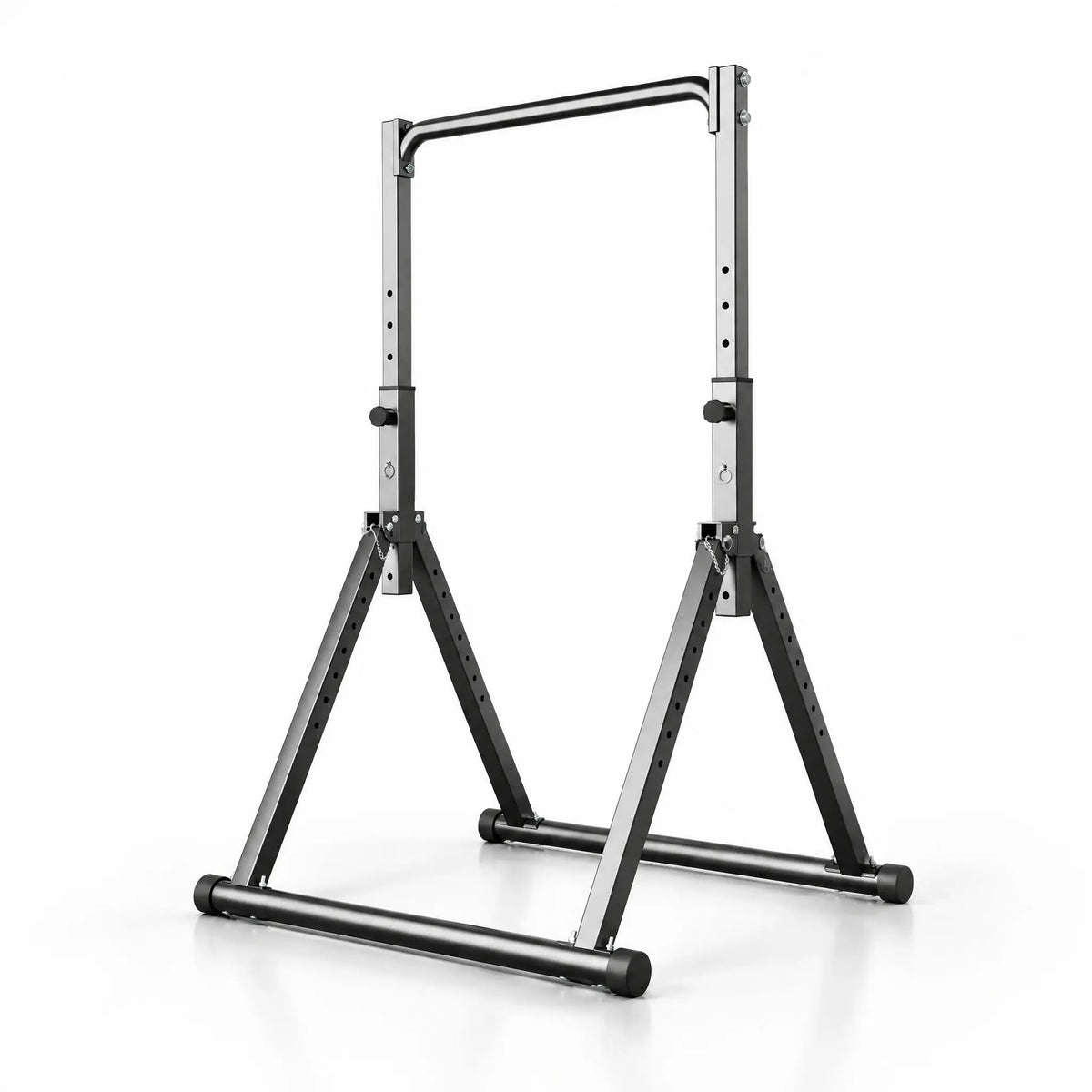 Foldable Free-Standing Pull-Up Station with Adjustable Height and Optional Armrests